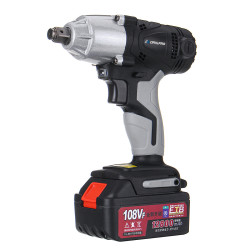 Drillpro Cordless Electric Wrench Drill with Powerful 320Nm Torque 12800mAh Battery Easy Bit Change 1/2" Chuck Waterproof Design Ideal for Home and DIY Projects Low Noise Operation