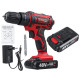 48VF Cordless Electric Impact Drill Rechargeable Drill Screwdriver W/ 1 or 2 Li-ion Battery - Two Batteries