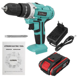 KiWarm 1200mAh 48VF Brushless Cordless Impact Drill Electric Impact Drill with Battery - EU Plug One Battery