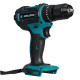 Drillpro Cordless Impact Drill 18V Adapted to Mak Battery Max Torque 25-90Nm No Load Speed 0-450r/min or 0-1500r/min, Keyless 13mm Chuck 3-in-1 Function LED Light Forward/Reverse/Lock Switch