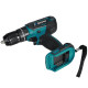 Drillpro Cordless Impact Drill 18V Adapted to Mak Battery Max Torque 25-90Nm No Load Speed 0-450r/min or 0-1500r/min, Keyless 13mm Chuck 3-in-1 Function LED Light Forward/Reverse/Lock Switch