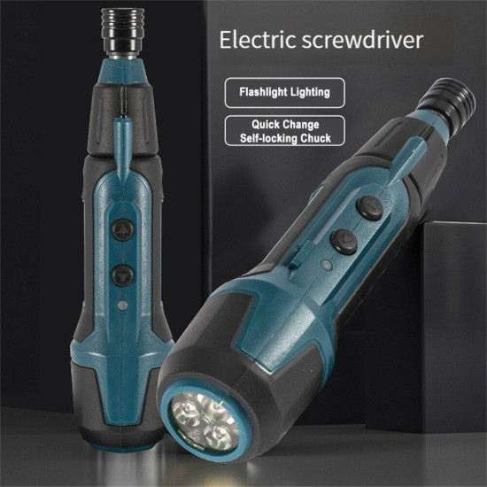 11PCS 200r/min Household Ratchet Screwdriver Cordless Electric Screwdriver 3.6V 1300mAh Li-ion Battery Rechargeable Manual Mini Drill