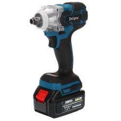 Drillpro 2 in1 520N.M Brushless Impact Cordless Electric Wrench Power Tool W/ 1/2 x Battery - one battery & EU plug