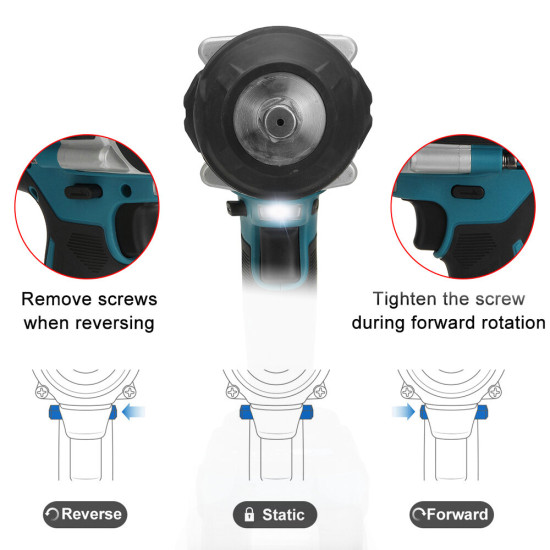 MUSTOOL 1800N.M 1/2" 6800rpm Electric Wrench Brushless Motor Woodworking Machine with/without Battery - Without Battery