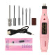 12V Mini Drill Electric Carving Pen Variable Speed Drill Rotary Tools Kit Engraver Pen for Grinding Polishing - Pink