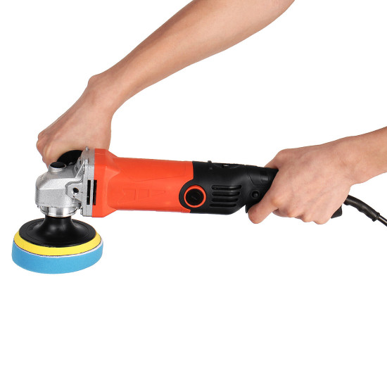 220V 2000W Black + Orange ABS 6000-8800r Electric Polisher For Automobile, Woodworking, Furniture Industry, Hardware, Electronic Components