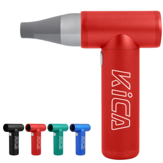 KICA Jetfan 1.0 Electric Air Duster 220g Lightweight Portable Cleaning Tool with 86000 RPM High Speed Rechargeable Battery for Computer Housework Outdoors Camping Hair Drying Dust Removal Environment-friendly - Red