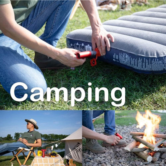 KICA Jetfan 1.0 Electric Air Duster 220g Lightweight Portable Cleaning Tool with 86000 RPM High Speed Rechargeable Battery for Computer Housework Outdoors Camping Hair Drying Dust Removal Environment-friendly - Red