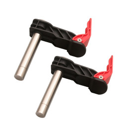 ENJOYWOOD 2 Pack 19mm 20mm Bench Dog Hold Down Quick Clamps Stainless Steel MFT Table T-Track Guide Rail System Clamps For MFT Table / T-Track / For Makita / Festool Guide Rail - TYPE-A