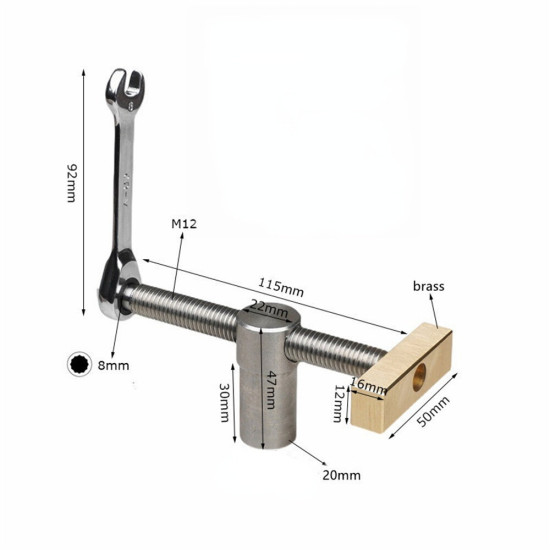 GANWEI Woodworking Desktop Quick Acting Hold Down Clamp Desktop Clip Fast Fixed Clip Toohr for Woodworking Benches 19/20MM Hole Tool - 19mm tenon