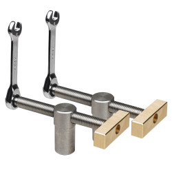 1/2PCS Ganwei 19MM/20MM Woodworking Table Vice Clamp Tiger Clamp and Lock Set with Brass and Stainless Steel Ratchet for Secure Joinery and Fixtures Ratchet Mechanism Ideal for CNC and Woodworking - TYPE-A