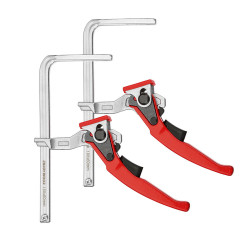 ENJOYWOOD 2PCS/4PCS Alloy Steel Upgrade Quick Ratchet Track Saw Guide Rail Clamp MFT Clamp for MFT Table and Guide Rail System Woodworking Clamp - 2 PCS