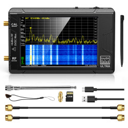 Handheld 4" Display Tiny Spectrum Analyzer TinySA ULTRA 100kHz to 5.3GHz with 32GB Card Version V0.4.5.1