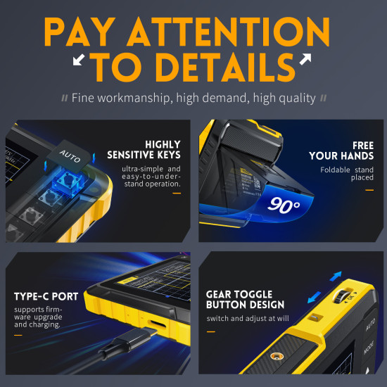 FNIRSI DSO152 Mini Handheld Digital Oscilloscope Latest Version 2.5MSa/s 200KHz Analog Bandwidth 800 VPP with PWM Output - Standard version
