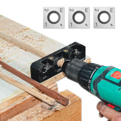 GANWEI 8-14mm Woodworking Dowel Maker with Carbide Blade Electric Drill Milling Auxiliary Woodworking Dowel Maker - A