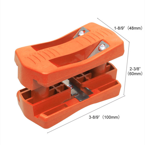 Double Edge Trimmer Side Banding Machine Wood Head Tail Trimming for Plastic PVC Plywood Manual Woodworking Hand Tools 2 Set Blades