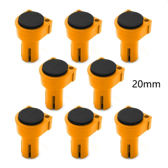 8PCS Workbench Peg Brake Stops Clamp 19mm 20mm EVA Rubber Bench Dog Woodworking tool for Workbench Holes Anti-Slip - 20mm