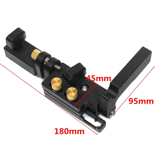 Drillpro Woodworking Tool Flip Stop With Micro-Adjustable Settings T-Track Stop For Miter Gauge Fence