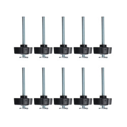 10 Pack T Bolt and Nut Set M8 Woodworking Tool Jigs Screw Slot Fastener and Through Hole Nut Miter Track Bolts Jig W/ Thread