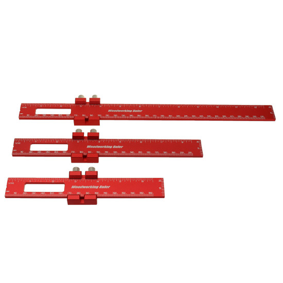 3pcs Aluminum alloy Precision Pocket Ruler Woodworking Positioning Scribing Gauge Carpenter Markinig Ruler