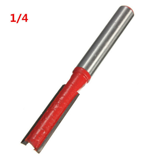 1/4 Inch Straight Shank Router Bit Wood Working Cutter 1/2 Flute Carving Cutter - 3/8