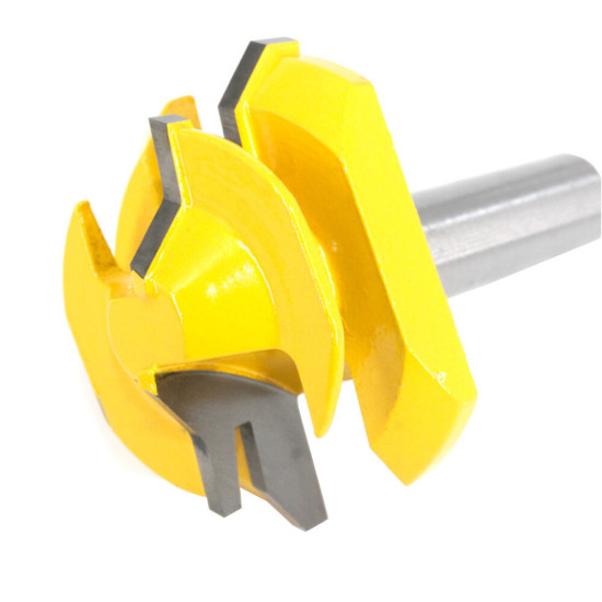 1/4 inch Shank 45 Degree Lock Miter Router Bit Tenon Milling Cutter Woodworking Tool For Wood Tools - A