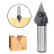 1/2 Inch 1/4 Inch 6mm 12mm Shank 45 Degree V-Groove Carbide Insert Wood CNC Router Bits Milling Cutter for Woodworking Engraving Carving - Replacement Blades