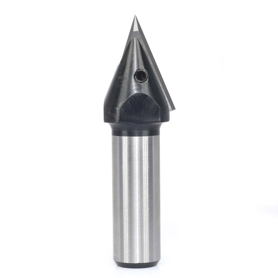 1/2 Inch 1/4 Inch 6mm 12mm Shank 45 Degree V-Groove Carbide Insert Wood CNC Router Bits Milling Cutter for Woodworking Engraving Carving - Replacement Blades