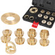 11 PCS Brass Router Template Bushing Guide Set Fit Any Router Sub-base of the Porter Electric cable style Precise Enduring and Easy to Store