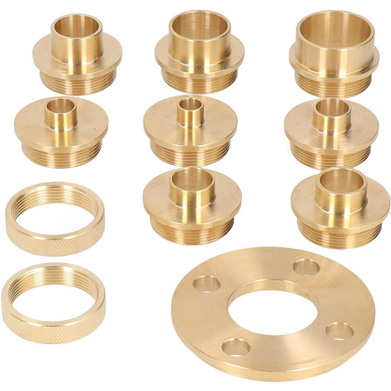 11 PCS Brass Router Template Bushing Guide Set Fit Any Router Sub-base of the Porter Electric cable style Precise Enduring and Easy to Store