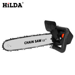 HLIDA Multi-Compatible Electric Chain Saw Converter DIY Kit Adjustable Hardened Saw Chain High Speed 11000rpm with Auto-Oil Supply Safety Features for Effective Wood Glass Metal Cutting