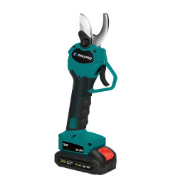 Drillpro 24V Cordless Pruning Shears 30mm Maximum Cutting Diameter with Strong 750W Power 7500mAh Battery for 80-180 Minutes of Work Comes with Extra Blade Sets Efficient and Durable Garden Tool - without battery