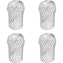 4 Pack Waterproof Aluminum Gutter Guards 3.5x6.5 Inches Expandable Leaf Filter Strainer for Preventing Blockage from Leaves and Debris Easy Installation