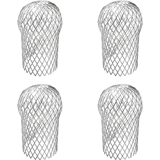 4 Pack Waterproof Aluminum Gutter Guards 3.5x6.5 Inches Expandable Leaf Filter Strainer for Preventing Blockage from Leaves and Debris Easy Installation