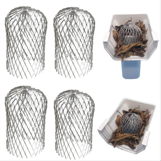 4 Pack Waterproof Aluminum Gutter Guards 3.5x6.5 Inches Expandable Leaf Filter Strainer for Preventing Blockage from Leaves and Debris Easy Installation