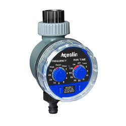 Aqualin Automatic Garden Water Timer Ball Valve #21025 Easy Install on 3/4" Faucet or Tap Adjustable Frequency and Run Time Manual Watering Durable with Robust Ball Valve