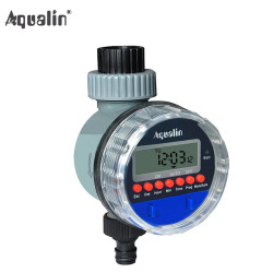 Aqualin Automatic LCD Display Watering Timer Electronic Home Garden Ball Valve Water Timer For Garden Irrigation Controller 21026/21026A/21526 - 21026