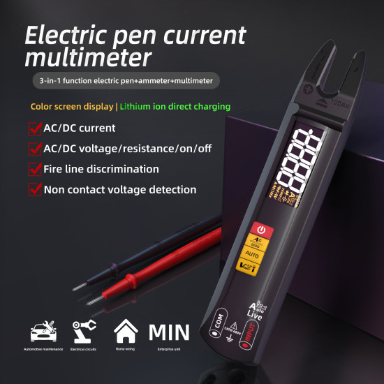 MUSTOOL U0 High Precision U-shaped Clamp Multimeter AC/DC Current Voltage Resistance Capacitance Frequency Analyzer Built-in Flashlight Non-contact Voltage Induction Auto Shutdown Compact Measuring Tool MUSTOOL U0 High Precision U-shaped Clamp Multimeter AC/DC Current Voltage Resistance Capacitance Frequency Analyzer Built-in Flashlight Non-contact Voltage Induction Auto Shutdown Compact Measuring Tool