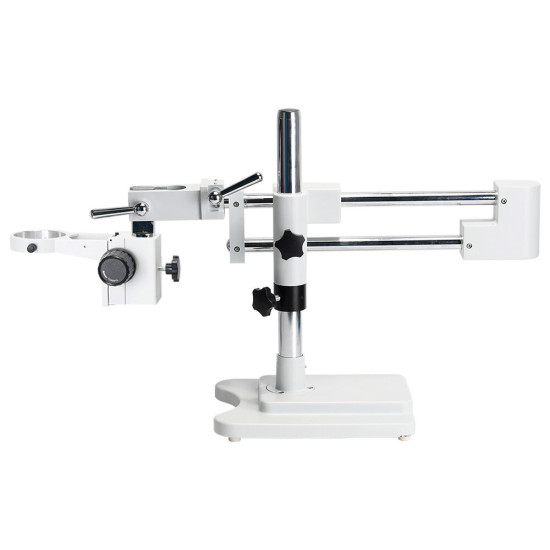 MUSTOOL 3.5X 90X  Simul-Focal Double Boom Stand Trinocular Stereo Zoom Stereo Microscope 24MP 4K HDMI-compatible Camera 56 LED Light Microscopie - white