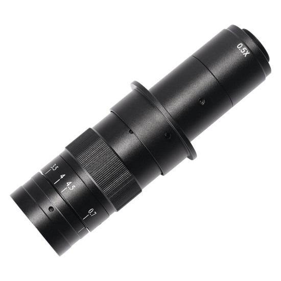 130X 180X 300X Industrial Adjustable Monocular Zoom CS C mount Lens HDMI-compatible Video Microscope Camera - 130x