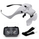 300mah Professional Magnifying Glasses with 5 Lens 1X-3.5X 4 LED Headband Magnifier Lamp USB Charging Jeweler Repair Loupe Craft