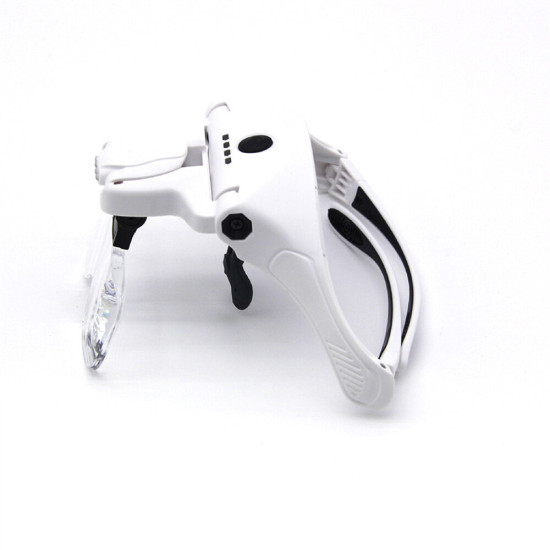 300mah Professional Magnifying Glasses with 5 Lens 1X-3.5X 4 LED Headband Magnifier Lamp USB Charging Jeweler Repair Loupe Craft