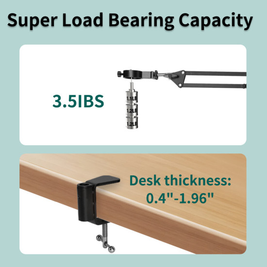 Industrial Microscope Camera Bracket Adjustable 360° Rotation Monocular Design High Quality Metal Load Capacity 3.5 IBS Compatible with 42mm and 50mm Lenses Ideal for Industrial Visual Inspection Applications - 42mm