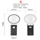 25X Magnifying Lens Handheld Eye-Loupe Magnifier for Coins Stamps Jewelry LED Illuminated Foldable Magnifying Glass Magnifier - 7058A-80mm