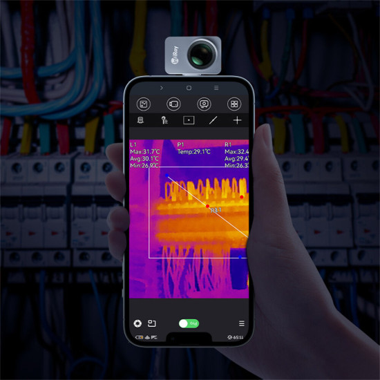 INFIRAY P2 Pro Mobile Phone Infrared Thermal Imager PCB Circuit Industrial Test Floor Heating Temperature Thermal Camera