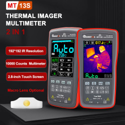 2024 NEW Mustool MT13S 2 In 1 192*192 Thermal Imager Multimeter 10000 Counts 2.8 Inch Touch Screen Electric Circuit Automobile Inspect IR Thermal Camera Multimeter - Red MT13S