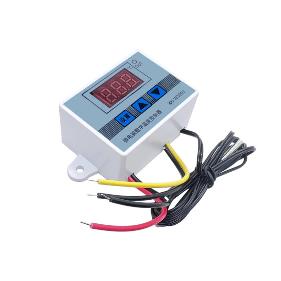 W3002 Digital LED Temperature Controller with 12V/24V/220V/110V Options Dual Refrigeration and Heating Control Adjustable Settings High Accuracy Measurement for Seafood Machines and Other Applications - 12V