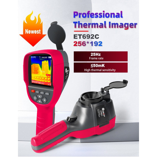 AV TOOLTOP ET692C Professional Thermal Imager High Sensitivity 3.2 Inch Screen 256x192 Infrared Resolution -20℃ to +550℃ Auto Temperature Tracking Thermal Camera