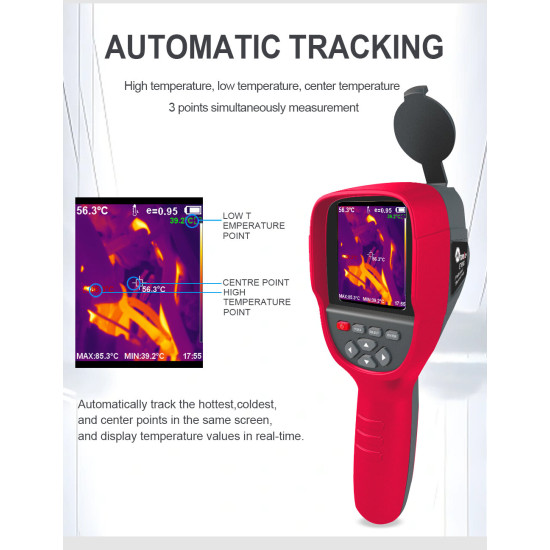 AV TOOLTOP ET692C Professional Thermal Imager High Sensitivity 3.2 Inch Screen 256x192 Infrared Resolution -20℃ to +550℃ Auto Temperature Tracking Thermal Camera