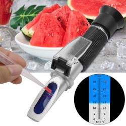 Handheld Refractometer Sugar Concentration Meter Densimeter 0-32% Brix Saccharimeter Sugar Tester Fruits Grapes ATC